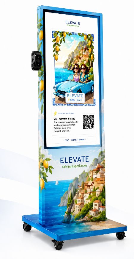 Elevate Driving Experiences custom kiosk