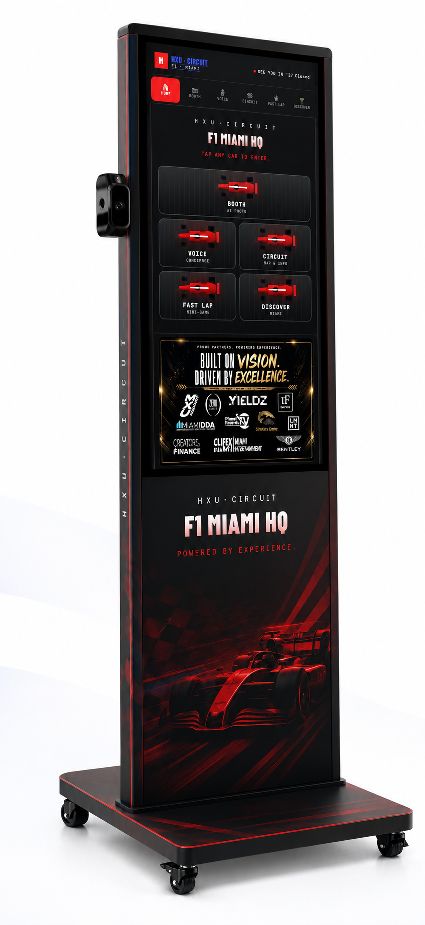 F1 Miami HQ NXU Circuit kiosk